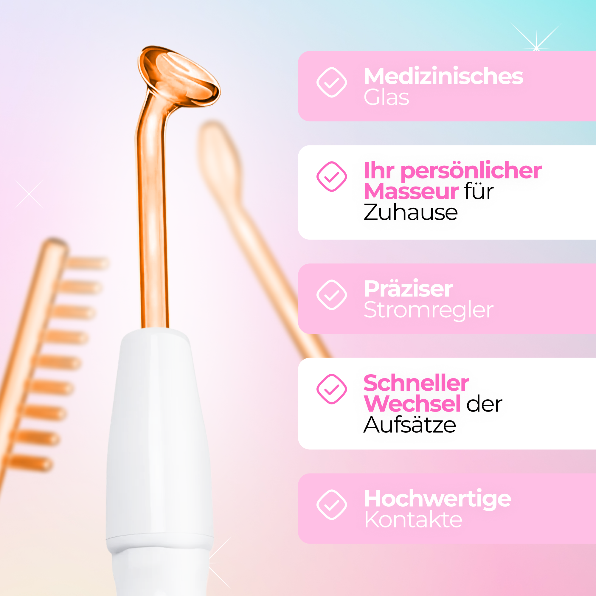 Hochfrequenzstab für gesunde Haut by Lumacare™